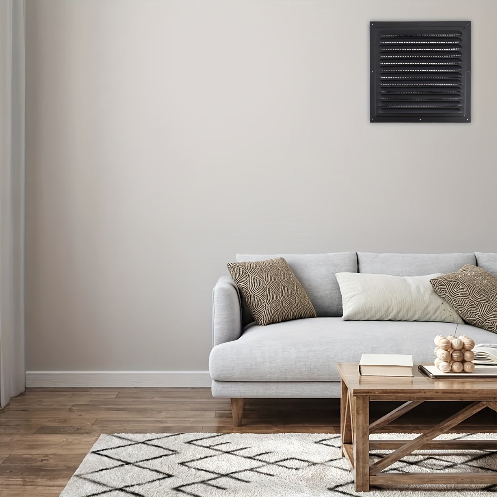 Aluminum Vent Cover 25.4x25.4 cm HVAC Air Circulation Louvered Shutter