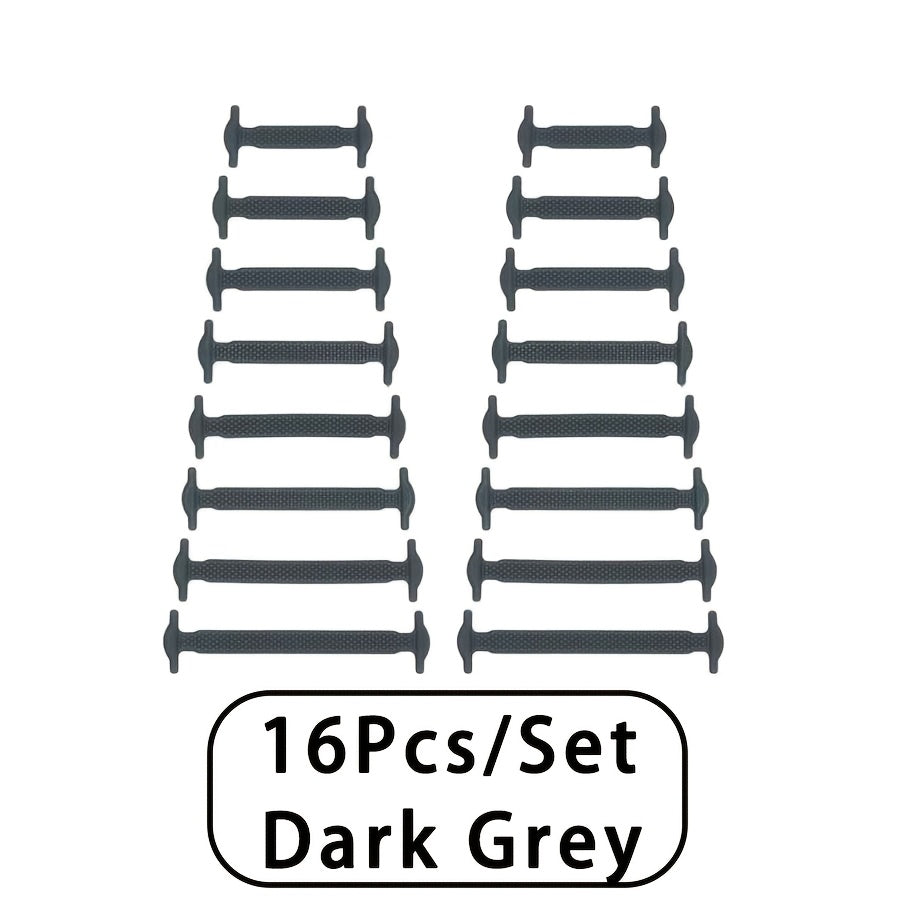 16 шт. силиконовых шнурков без узла для кроссовок и повседневной обуви