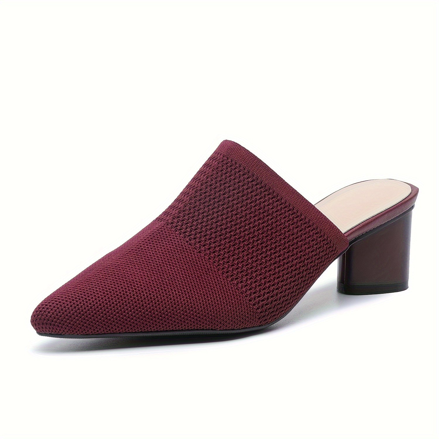 Women's Fabric Pointed Toe High Heels Casual Shoes Large Sizes