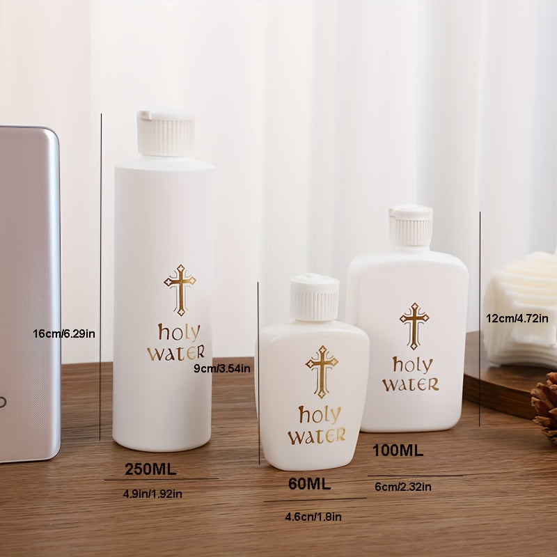 Доступные размеры: большие, средние и маленькие бутылки с святой водой, изготовленные из христианского качественного материала для использования в молитвенных комнатах церкви и в качестве домашних украшений.