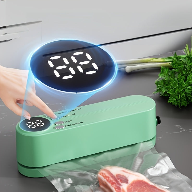 Ulanmagan portativ vakuum yopish uchun USB bilan quvvatlanadigan oziq-ovqat saqlash qurilmasi oshxona va tashqarida foydalanish uchun