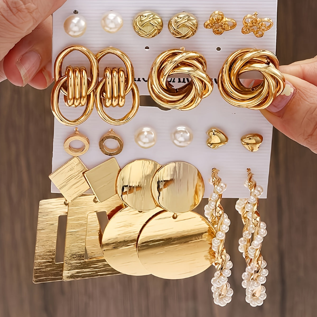 Women’s Gold Butterfly Flower Pearl Earrings for Parties and Dates