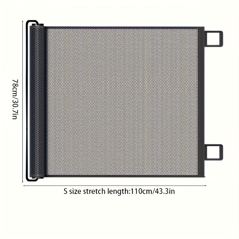 Adjustable Portable Pet Barrier for Indoor Outdoor Stairs Safety Mesh Fence