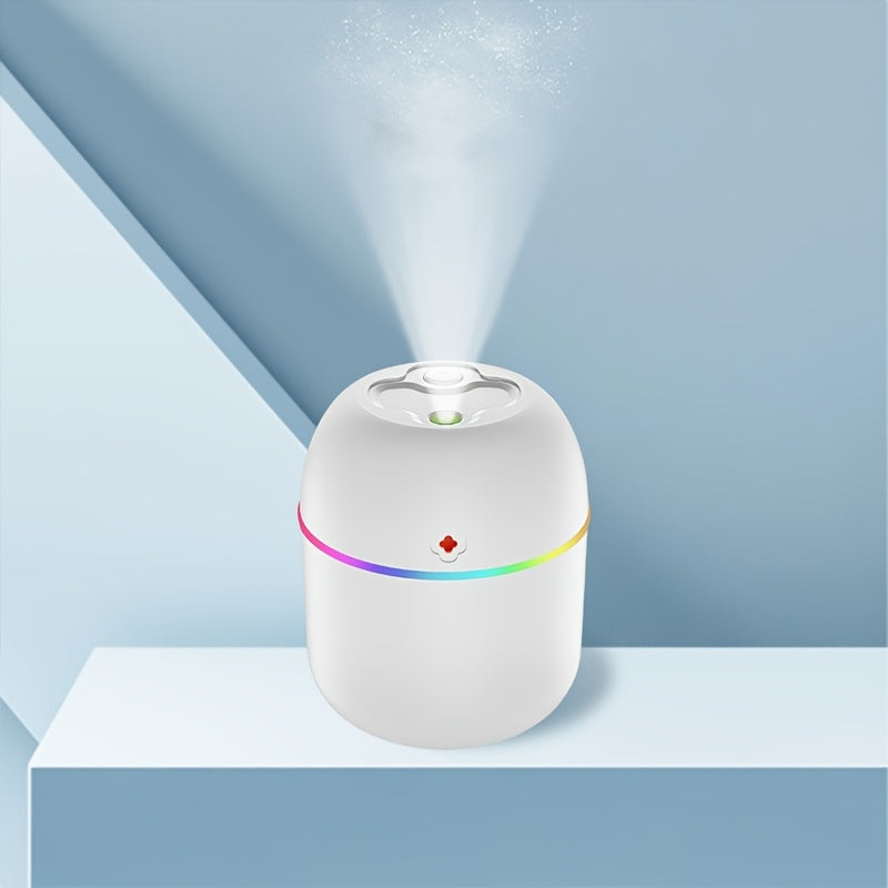 Portable USB Humidifier with Colorful Glow Decals for Bedroom Desk Car