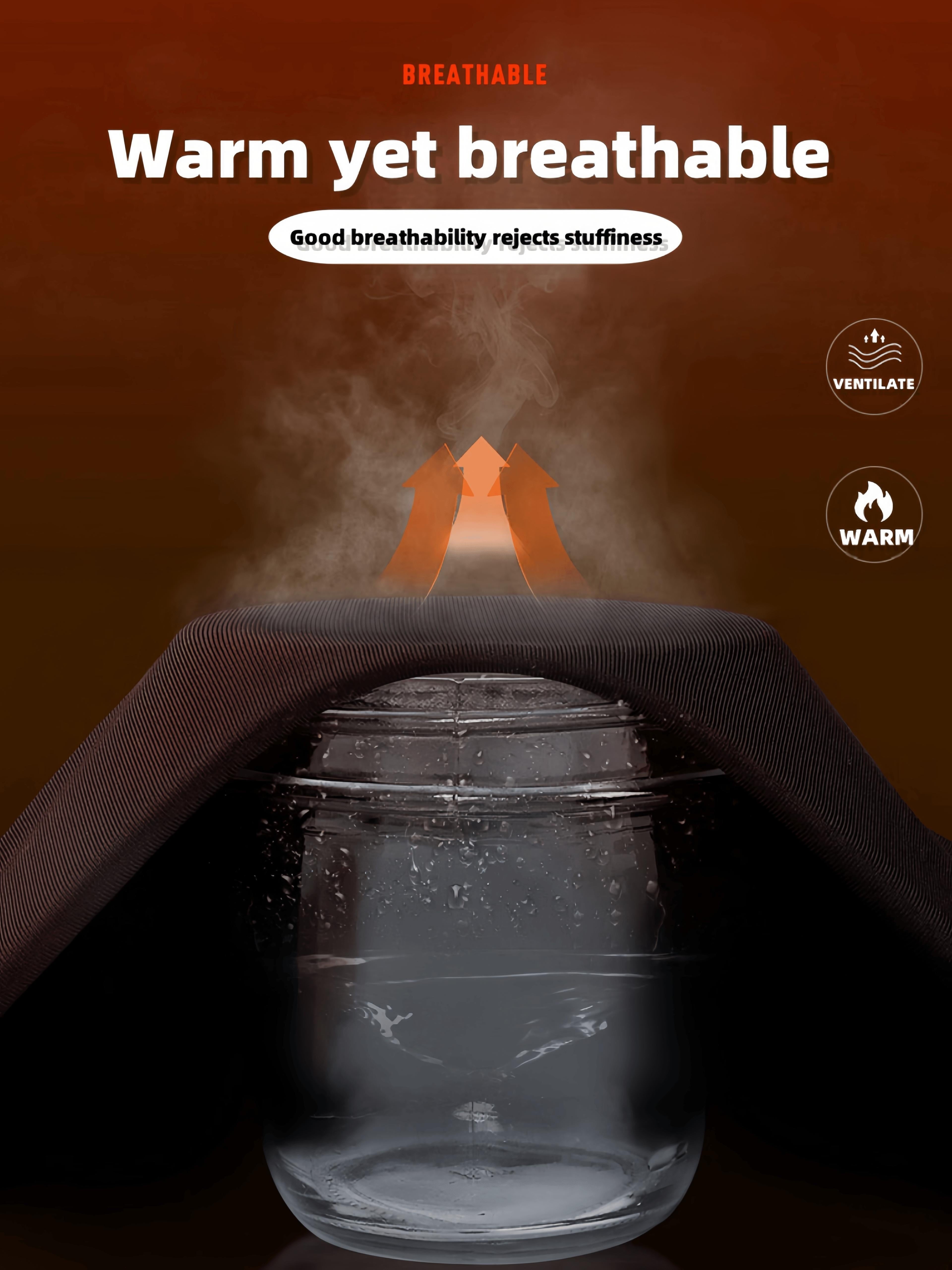 Plus Size Men's Thermal Underwear Set Fleece Compression Shirt Breathable Leggings Fall Winter