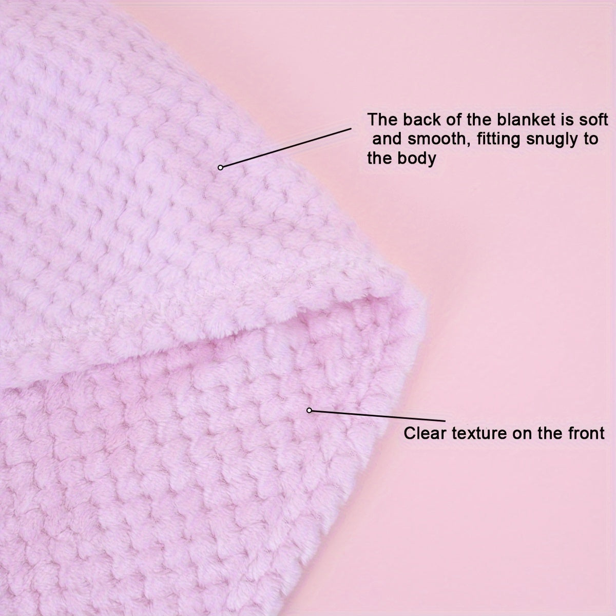 Infant Baby Comforter Purple Coral Fleece Swaddle Blanket Soft Polyester