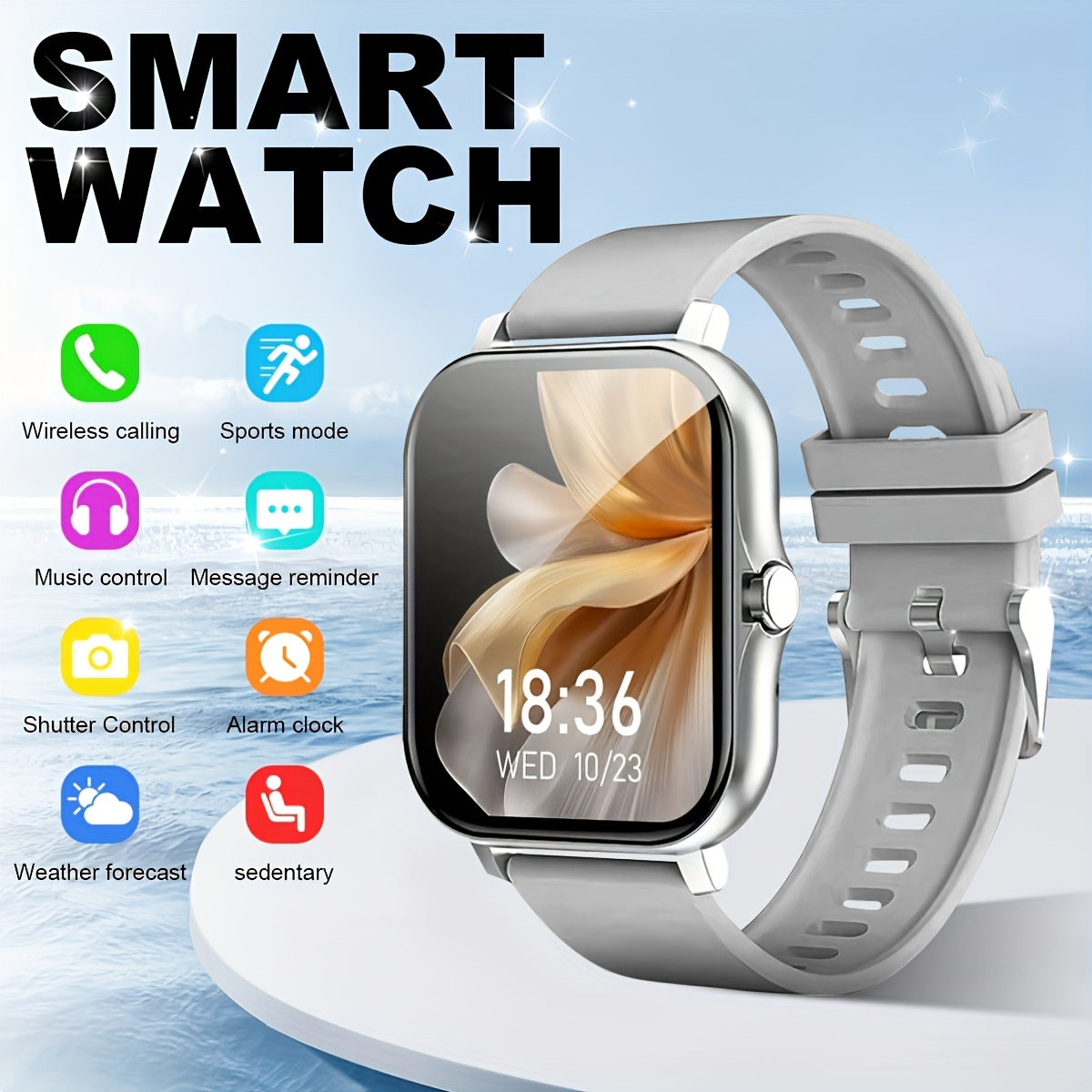 2024 Sports Smartwatch for Men and Women 1.83-Inch Touch Screen Call and Message Features