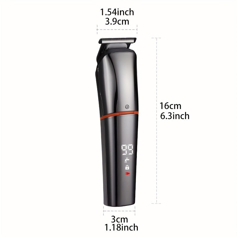 Cordless grooming kit with LED display beard trimmer hair clippers nose ear trimmer electric razor USB rechargeable