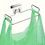 Stainless Steel Bag Holder Organizer for Cabinet Door, Hanging Plastic Storage Rack