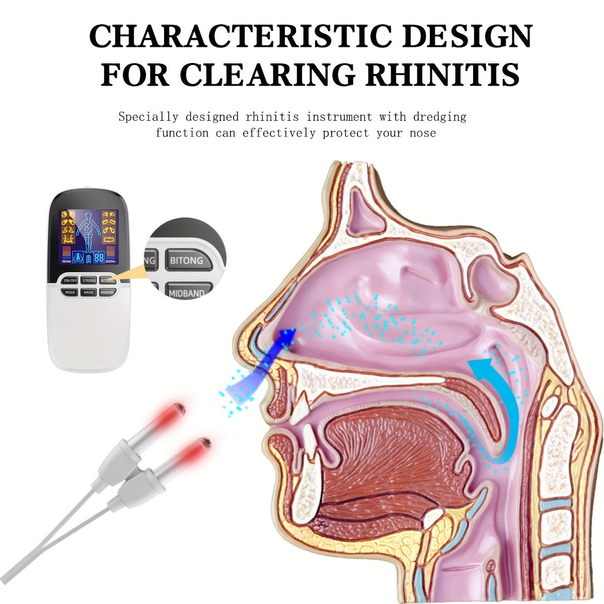 Portable Dual-Channel Physiotherapy Massager with LCD Display and Replaceable Pads