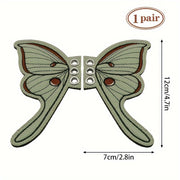Light Green Butterfly Wing Shoe Charms for Sneakers and Boots