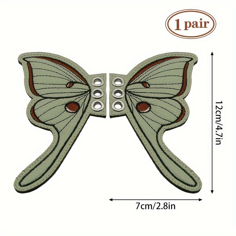 Light Green Butterfly Wing Shoe Charms for Sneakers and Boots