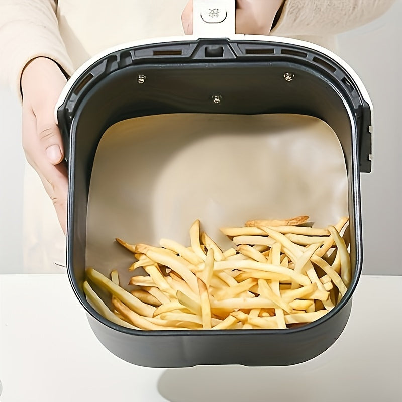 100-Piece Square Air Fryer Disposable Paper Liners Oil-Proof Water-Proof Baking Roasting Microwave