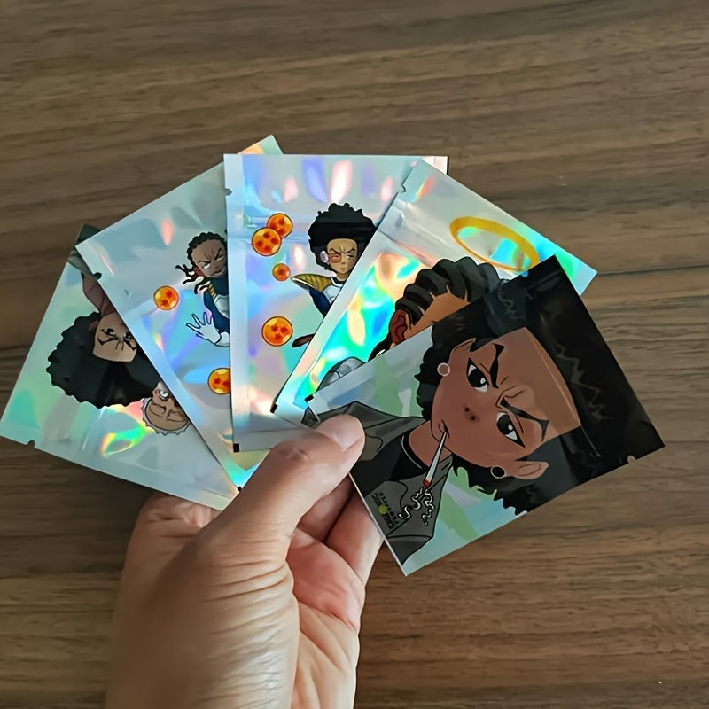 Reusable Laser Ziplock Bags Pack of 20/50 Waterproof Odor Resistant Polyester Pouches for Party Favors