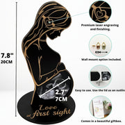 Дорогие воспоминания - Ручная работа, деревянная тень для ультразвукового снимка беременности, идеальный подарок для будущих родителей, сердечный жест для новых мам и пап