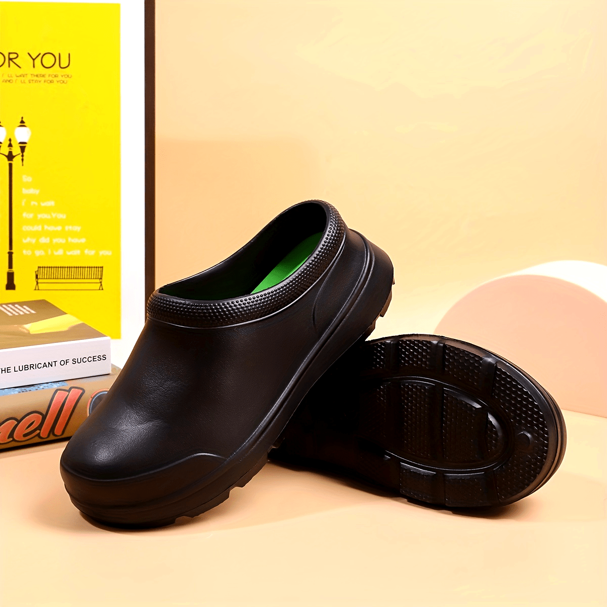 Women's EVA Chef Shoes Non-Slip Comfort Nursing Footwear Black White