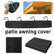 Black Patio Awning Cover for Winter Storage and Sunshade Protection