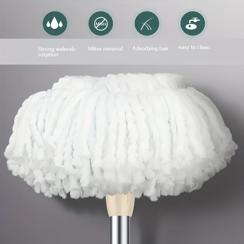 2pcs Teal Spin Mop and Bucket System with Wheels Microfiber High Absorbency