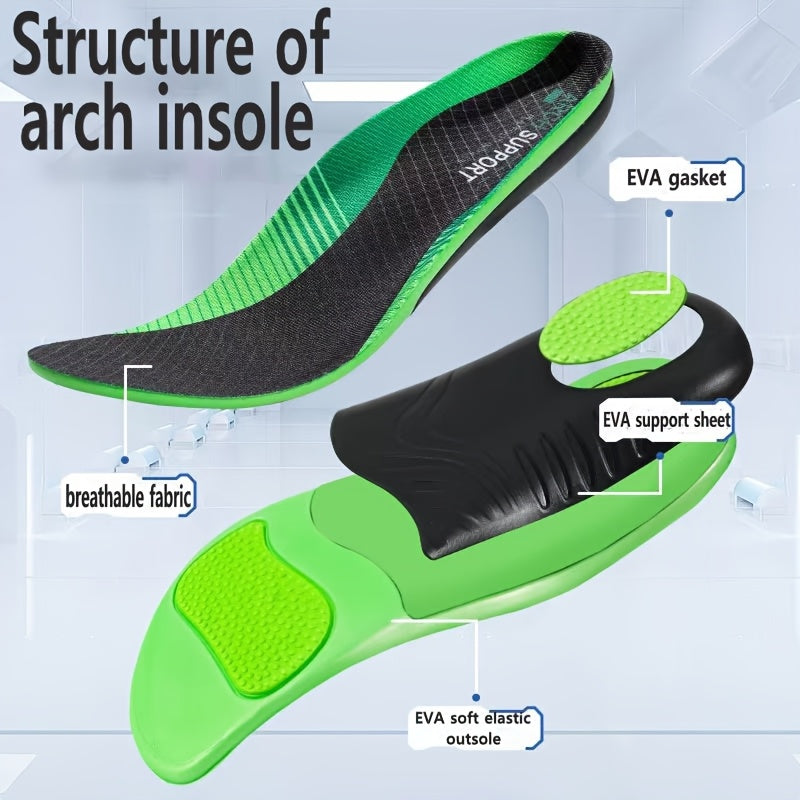 Unisex Arch Support Insoles Breathable Shock Absorbing Moisture-Wicking