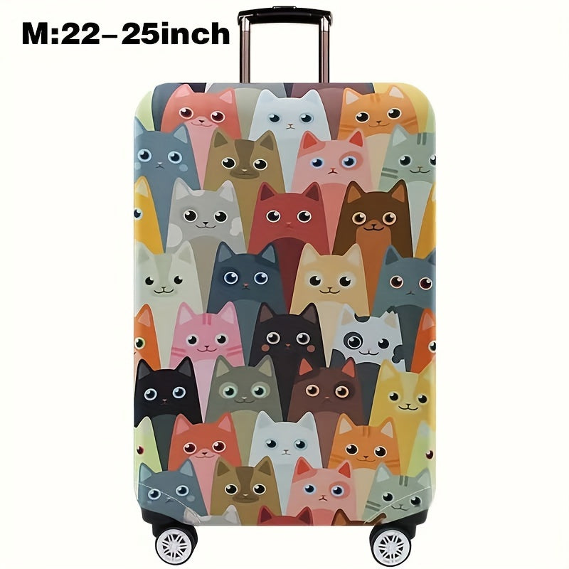 Cartoon Patterned Elastic Luggage Cover for Travel Suitcase or Duffle Case