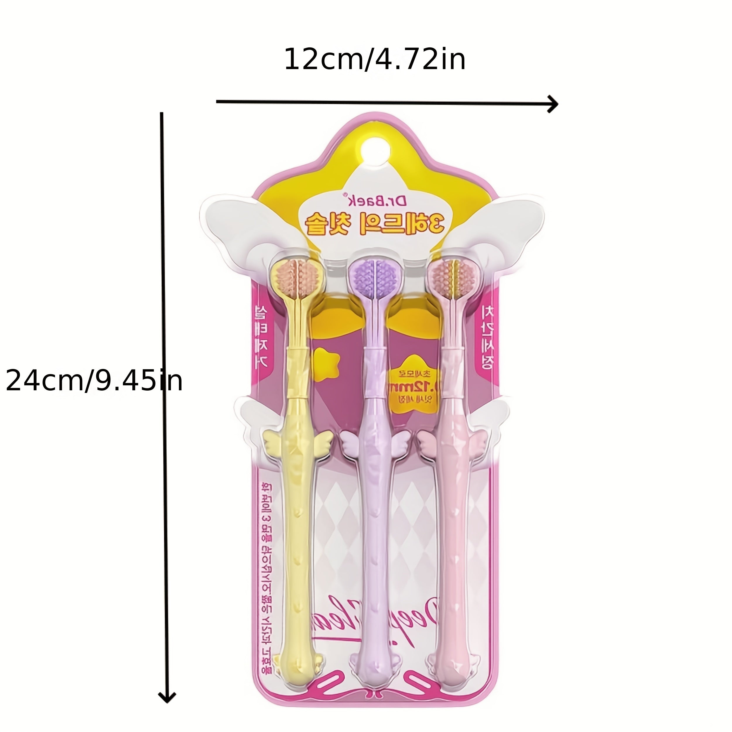 Adult Women Soft Bristle Toothbrush Wide Head Non-Slip Handle