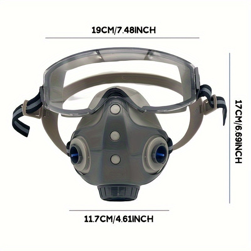 Reusable Respirator Mask Set with 10 Filters for Dust Protection and Spray Painting