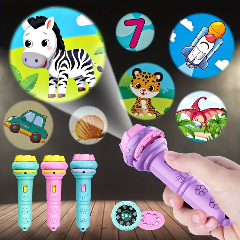 Children's Green Plastic Educational Toy with 56 Pattern Projector for Bedtime