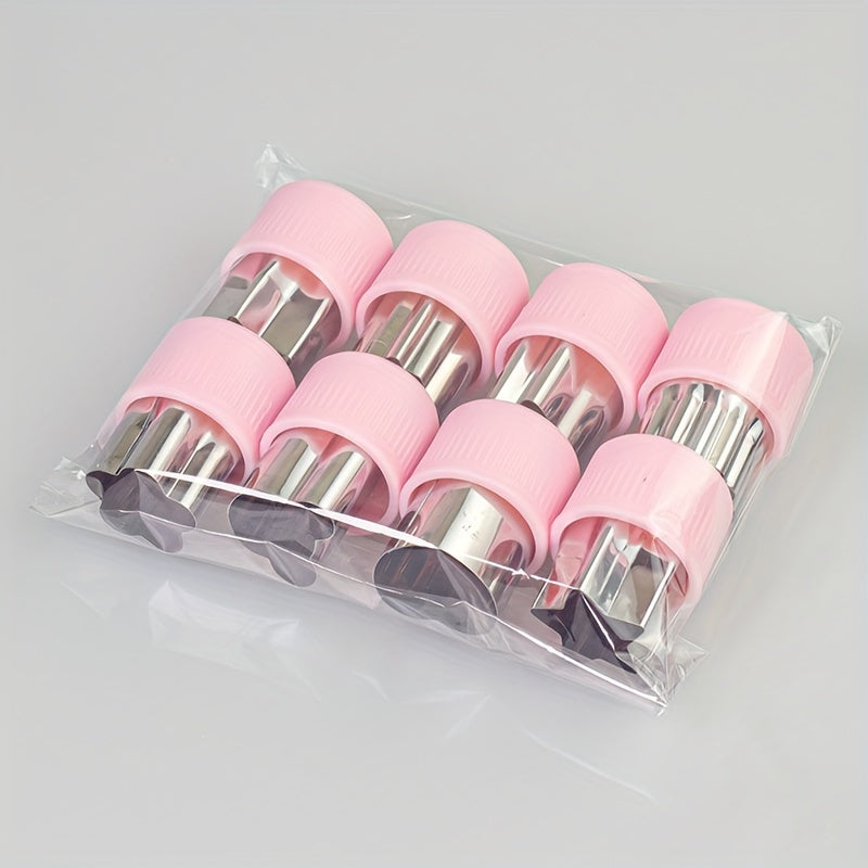 Set of 8 Stainless Steel Cookie and Fruit Print Baking Tools with Changeable Plungers