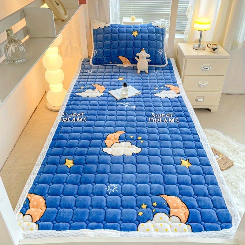 Soft Velvet Mattress Protector Hypoallergenic Breathable Flannel for Bed, Guest, Hotel