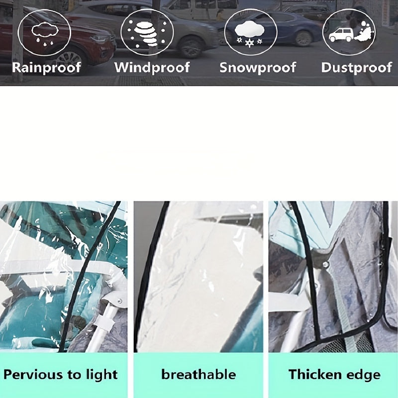 Funda para cochecito de bebé EVA impermeable, a prueba de viento, polvo y transpirable para cochecito de bebé