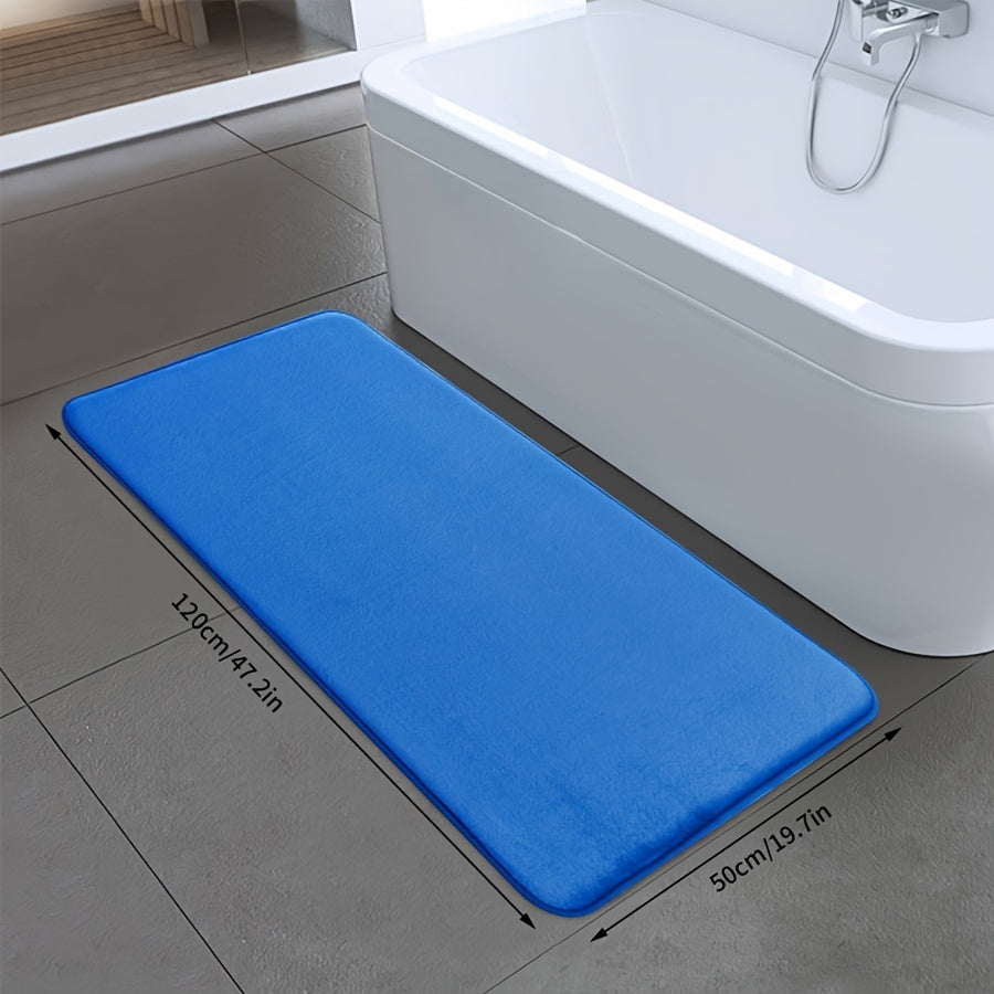 Alfombra de baño de esponja de alta densidad 39.88x59.94cm Antideslizante Suave Blanca Absorbente