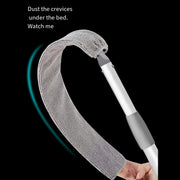 Uzoq muddatli chang tozalash cho'tkasi: Samarali tozalash uchun mustahkam alyuminiy ustunlar va mikrofiber material.