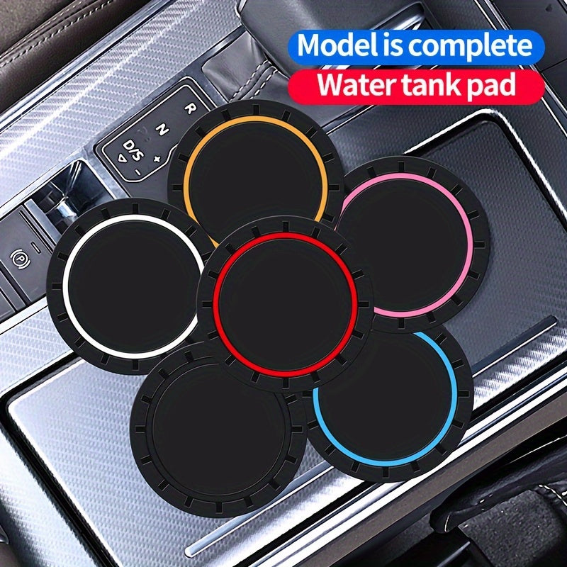 2 Pack Silicone Car Cup Holder Coasters Non-Slip Water Absorbent Wear-Resistant