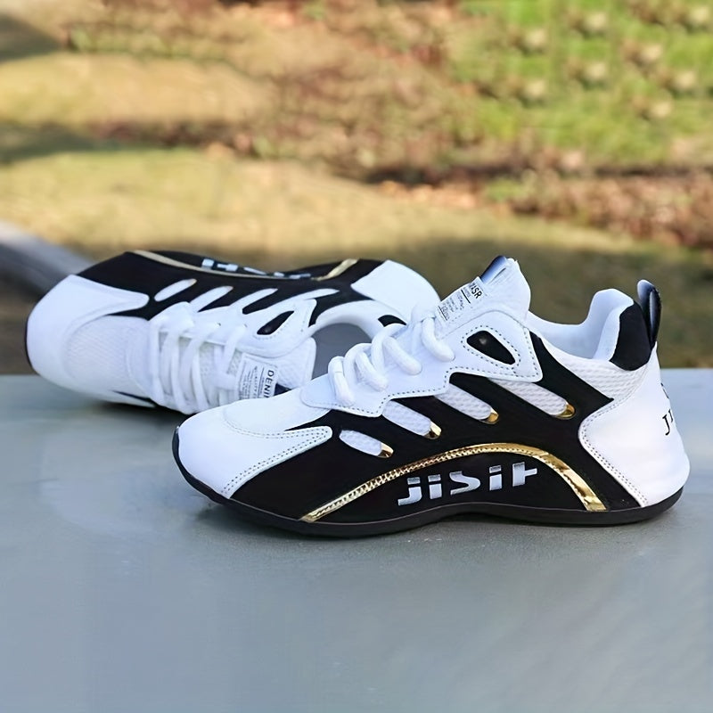 Erkaklar uchun yengil denim yugurish poyabzallari, sirpanmaydigan bog'ichli dizayn va aşınmaya chidamli sun'iy yuqori qismi bilan. EVA ichki qismi, tasodifiy ko'cha uslubi, bir rangli, piyoda yurish va ochiq havoda foydalanish uchun mos.