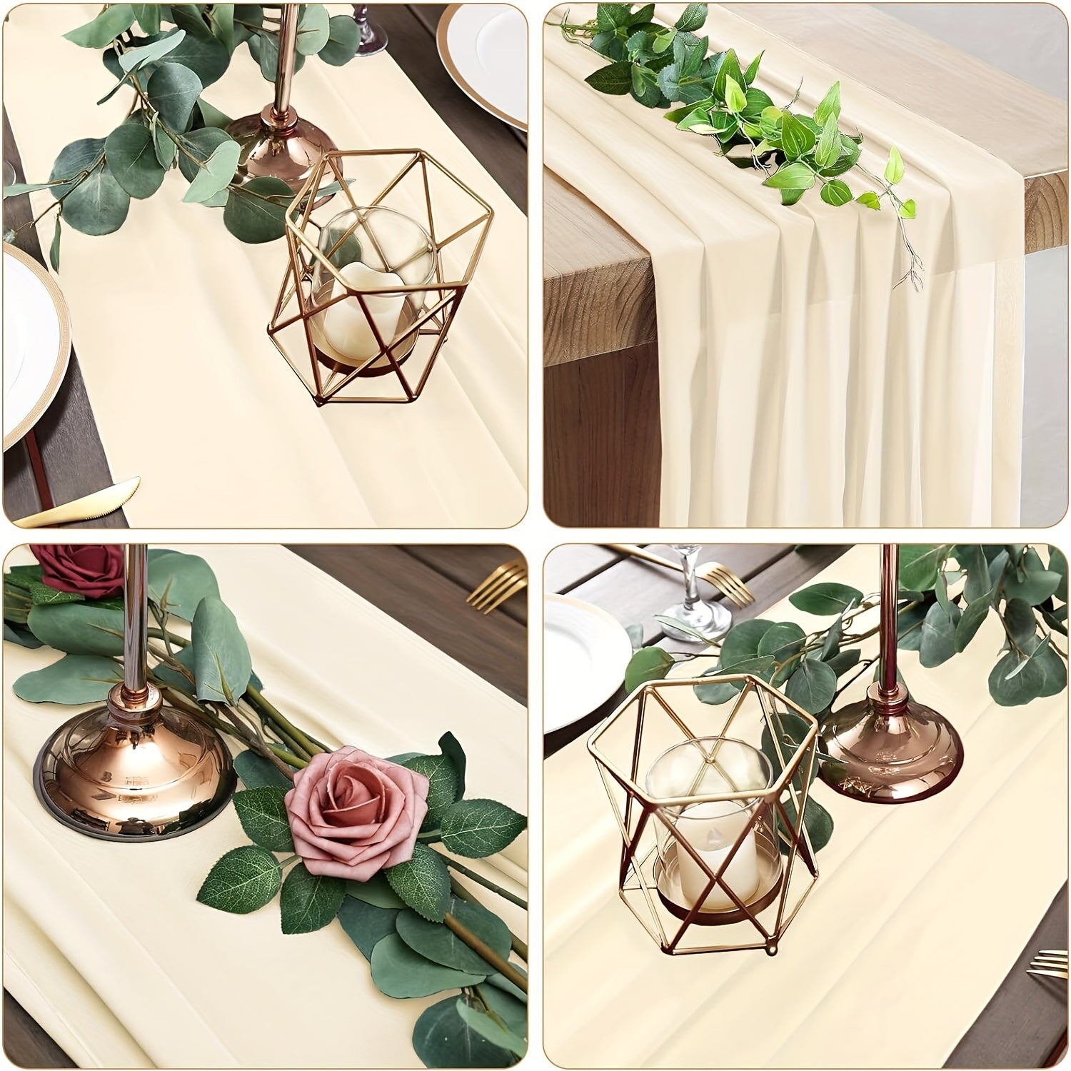 Chiffon Table Runner for Weddings Parties Banquets and Gifts