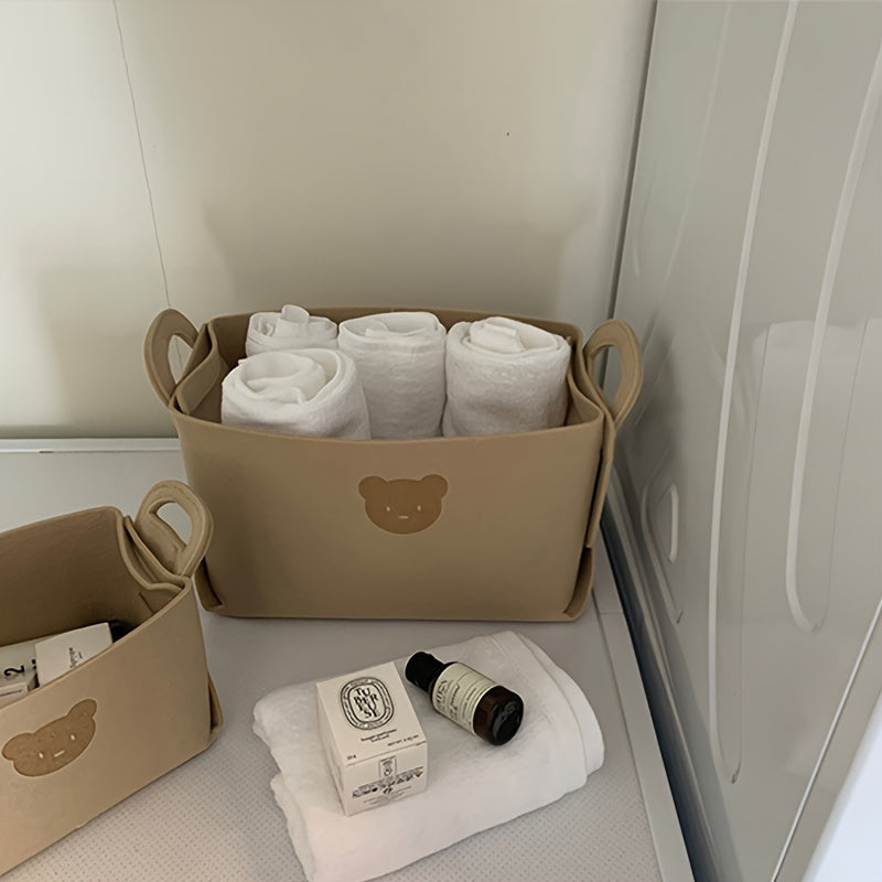 Cartoon Pattern Storage Basket for Toys and Clothes Organizing