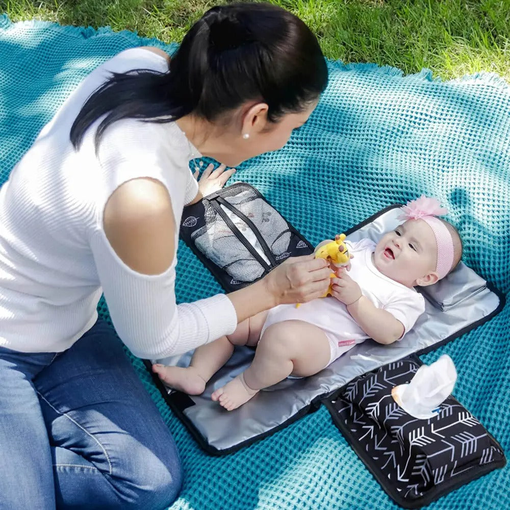 Baby Changing Pad Waterproof Travel Diaper Pad for Nursery and On-the-Go