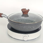 Cornstone Non-Stick Flat Bottom Pot with Lid and Tempered Glass Cover for Home Cooking