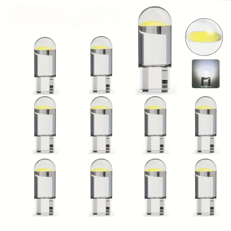 12V W5W LED shisha chiroqlari 6000K oq nur uchun avtomobil ichki qismi, 10-20 ta paket