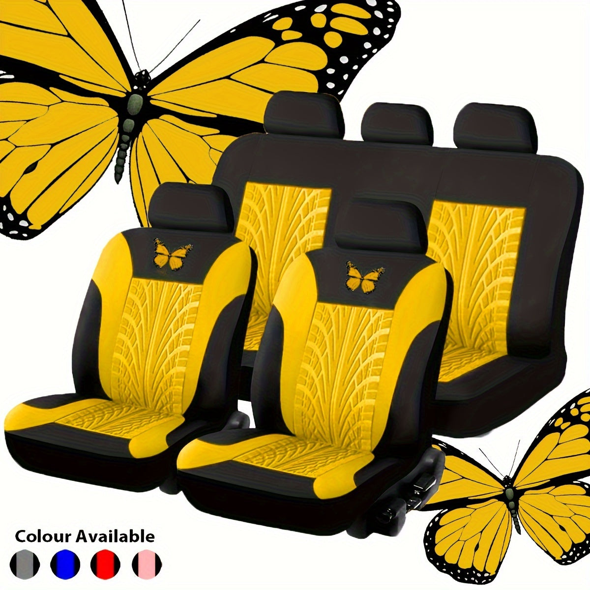 Full Set Of Cloth Car Seat Cover Universal Front And Rear Airbag Compatible