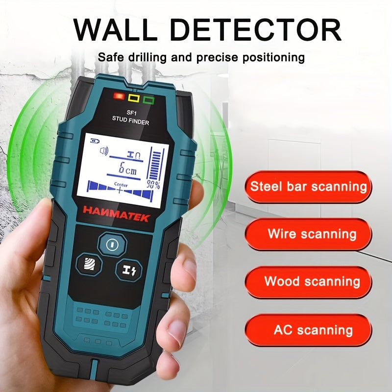 Wall Scanner Detects Studs Joists and Wires with LCD Display