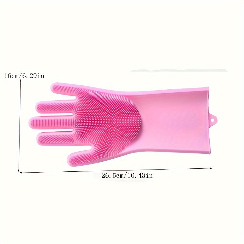 Waterproof Silicone Gloves for Kitchen Dishwashing and Pet Bathing High Temp Resistant