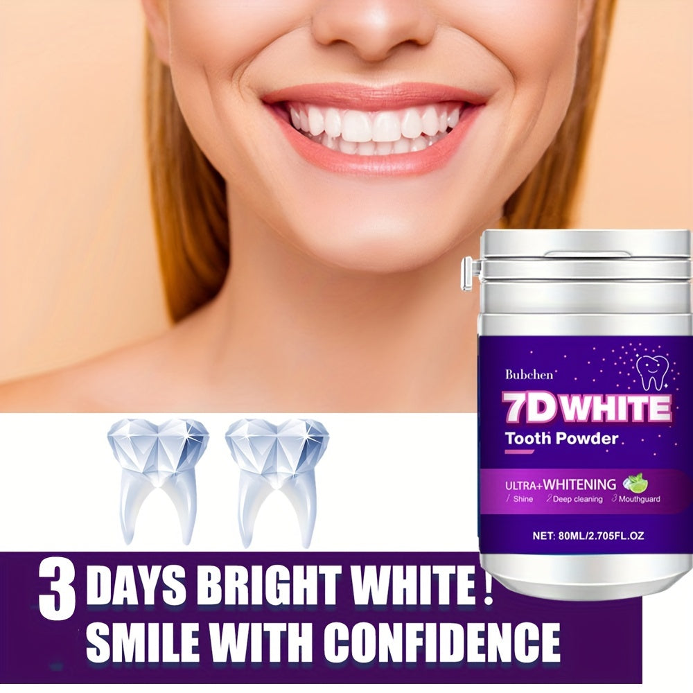 Whitening Tooth Powder with Natural Pearl Essence Mint Flavor 80ml Deep Clean Stain Removal