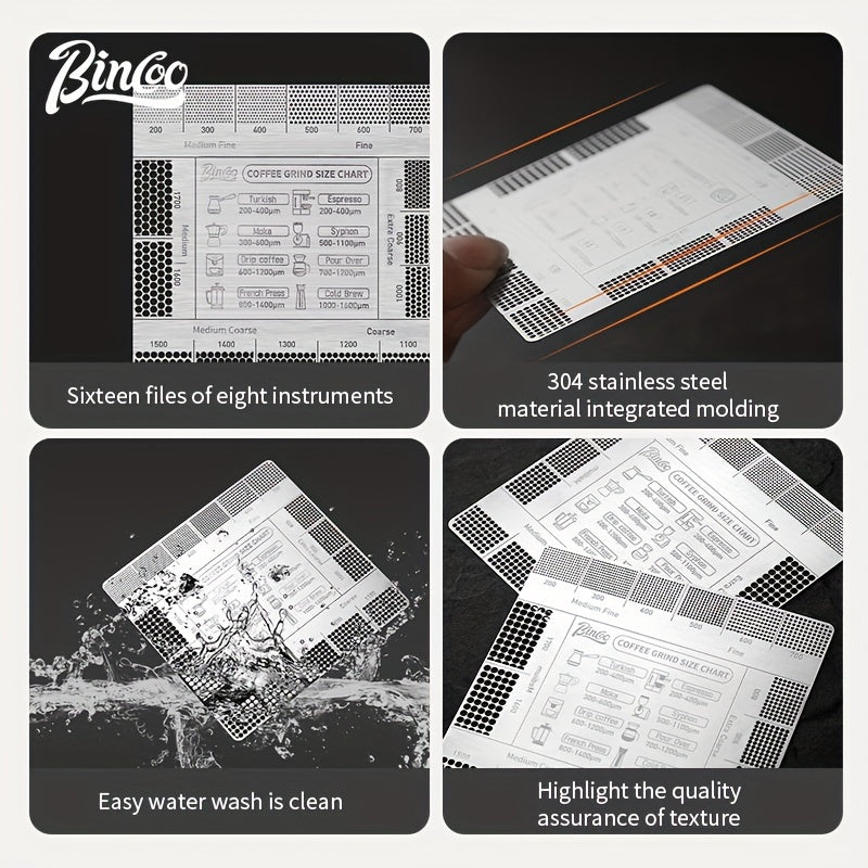 Coffee Grinder Scale Reference Card for Coffee Powder Thickness Comparison