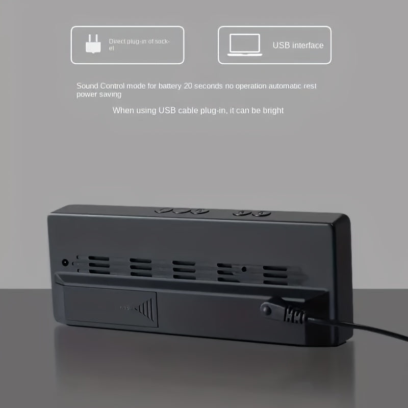 Digital Alarm Clock with USB Charging Dual Alarms 12/24 Hour Display Sleep Function