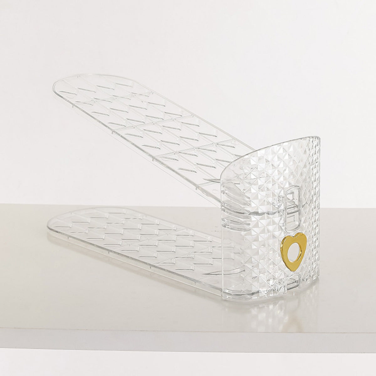 Регулируемая двойная пластиковая полка для обуви с экономящей пространство конструкцией для гостиной - неэлектрический напольный органайзер для обуви без дерева - решение для хранения обуви