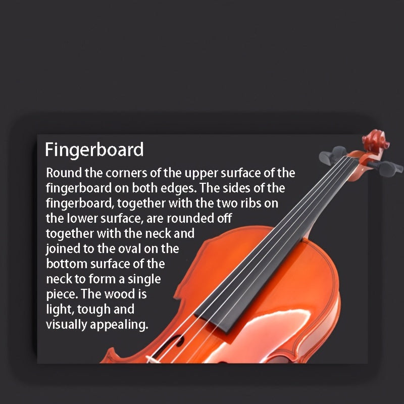 Violín eléctrico acústico de tamaño 4/4 con alimentación por batería y color amarillo o negro