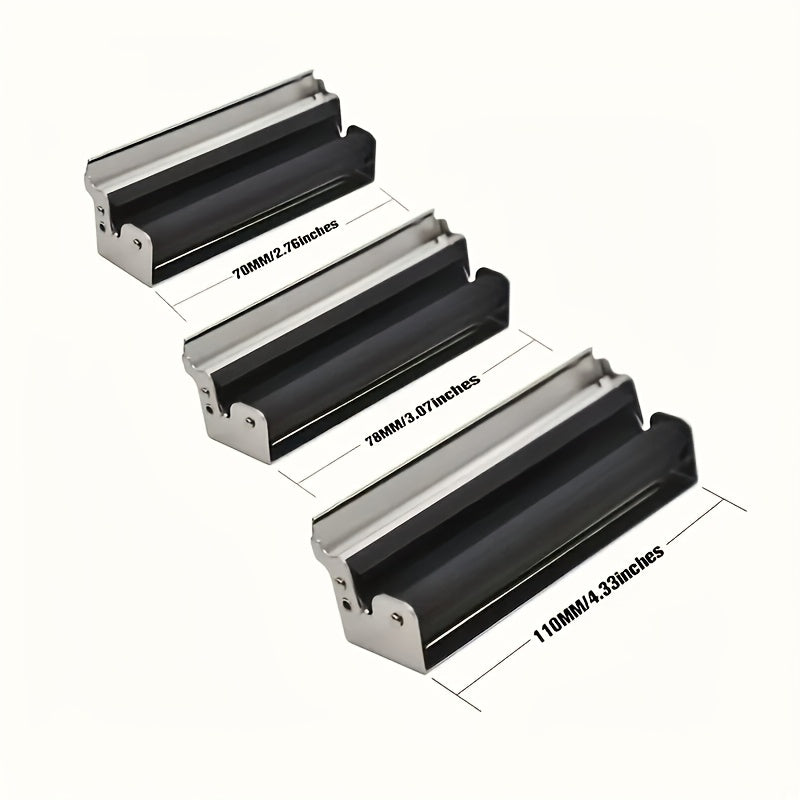 Durable Metal Cigarette Rolling Machine Black 70mm 78mm 110mm Sizes