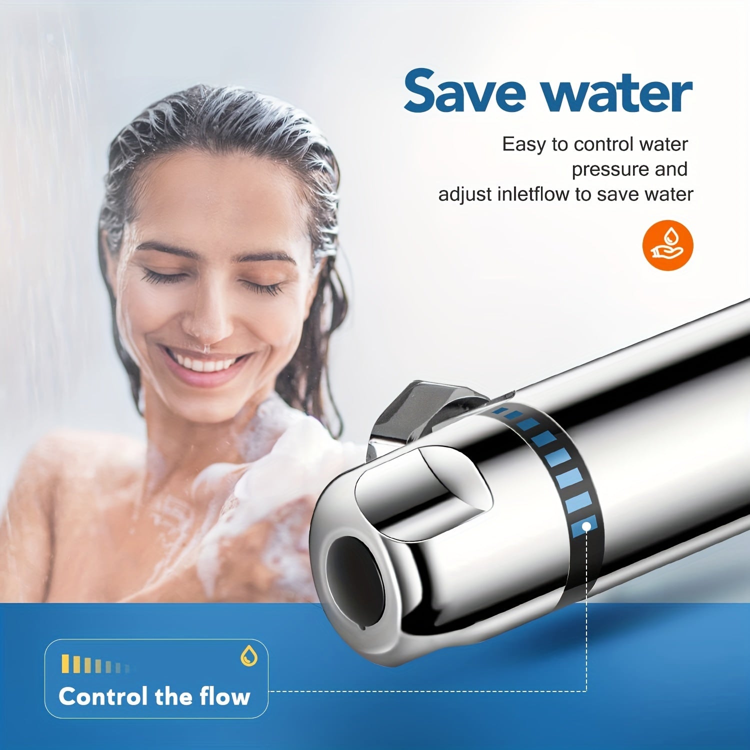 Термостат для душа Chrome с кнопкой безопасности, легкая установка, не требует электроэнергии