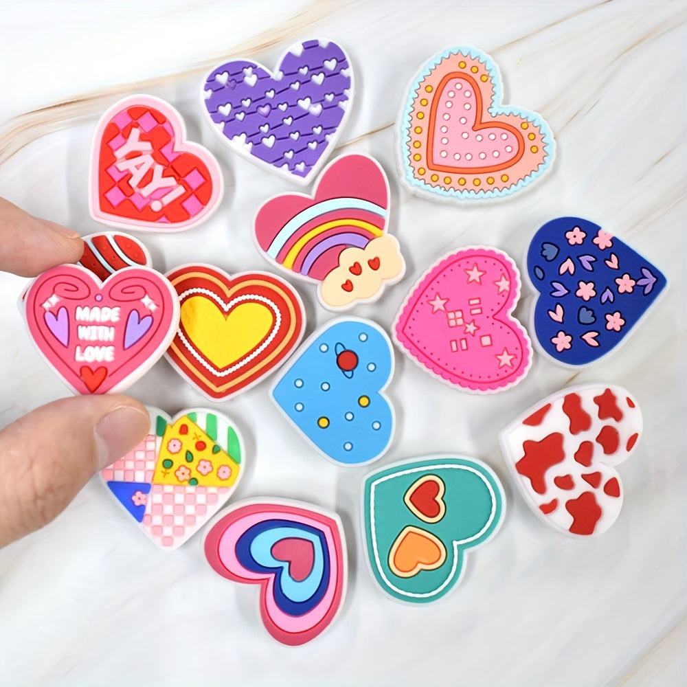 Unisex PVC Shoe Charms 20/25/27pcs Heart Strawberry Colorful Shoe Accessories